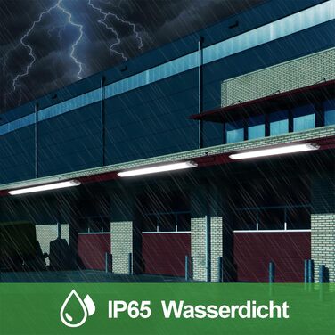 Світлодіодне вологозахисне світло TONFFI 115 см, світлодіодна трубка 36 Вт 4100 лм, послідовне підключення, нейтральний білий, водонепроникна вологозахисна лампа IP65 Лампа для ванни Стельовий світильник для підвальної майстерні Гараж Кухня Ванна кімната 