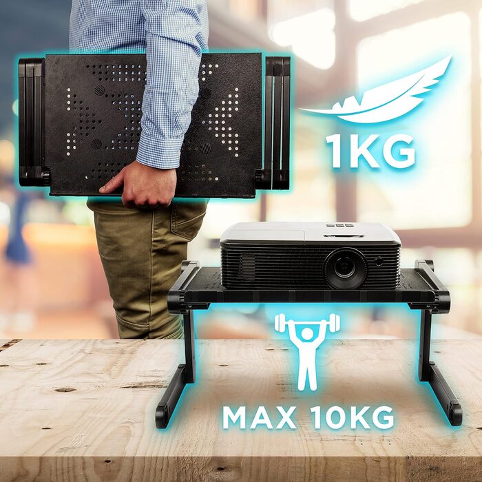 Стійка для ноутбука Duronic DML121 складана, регульована, з 6 шарнірами для планшета або MacBook