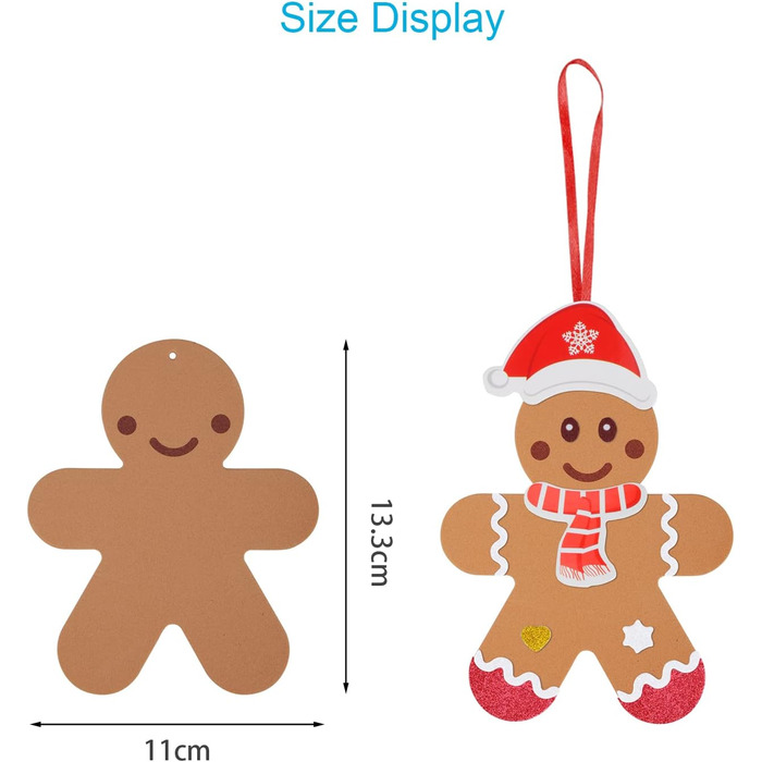 Набір для творчості LAMEK, 24 шт., пряниковий чоловічок із пінорезини