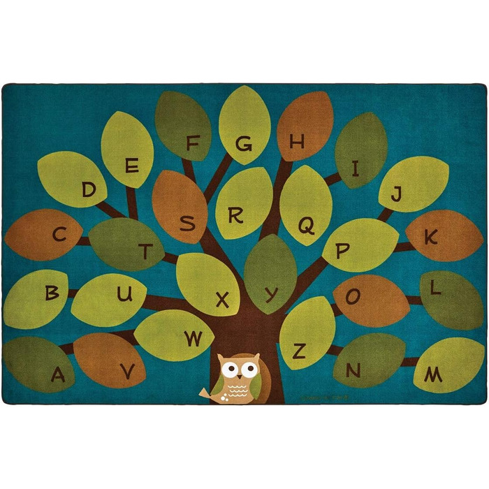 Килими для дітей сова-алфавіт Дитячий килим Розмір килима 6 x 9'