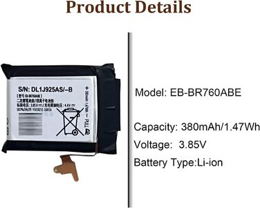 Замінний зарядний футляр EB-BR760ABE, сумісний із Gear IconX (2018) SM-R140