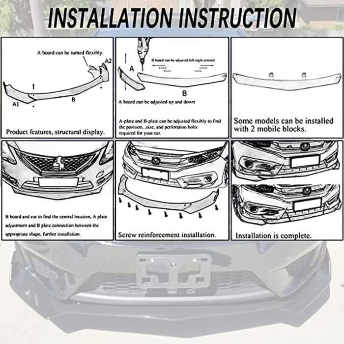 Передній спойлер LIXINRU для BMW X6 G06 M Sport 2020 2021 2022, передній фартух Передній спойлер Протектор дифузора для губ Захисна кришка Обшивка
