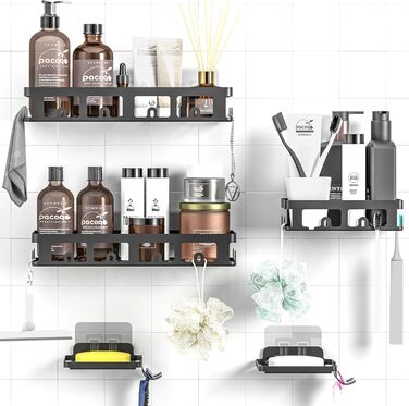 Поличка для душу без свердління, органайзер для ванної кімнати, поличка для душу без свердління, поличка для ванної кімнати, прикр