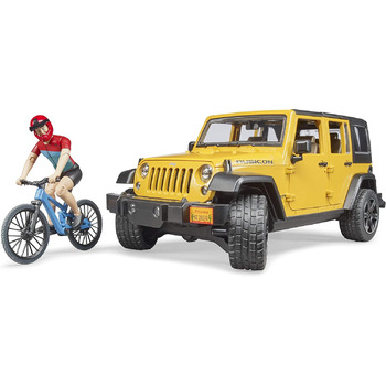 Джип Wrangler Rubicon Unlimited з гірським велосипедом і велосипедистом - 116 позашляховик велосипед іграшкова фігурка bworld, 02543 -