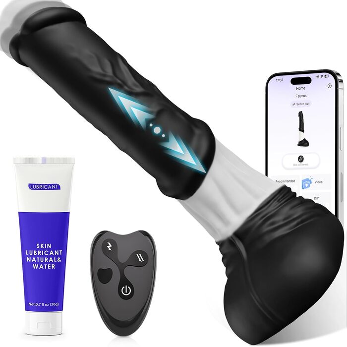 Фалоімітатор Fantasy XXL від Cacuola, 30 см, діаметр 6 см, з функцією поштовху та вібрації