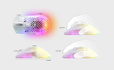 Ігрова миша з отворами на поверхні - Легка, водовідштовхувальна конструкція з пером - Оптичний датчик TrueMove Air з роздільною зд