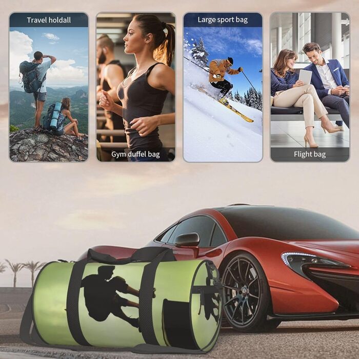 Блискучий, гарний візерунок, кругла форма, велика місткість, дорожня сумка, легка та міцна, подарунок для піших прогулянок, відпустки, ділових поїздок та іншого, для скейтборду, універсальний розмір