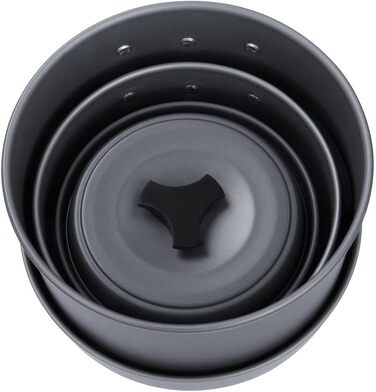 Набір сковорідок yourGEAR Ranger V для 4-5 чоловіків 7 шт. Кемпінговий кухонний набір Посуд у сітчастому мішку