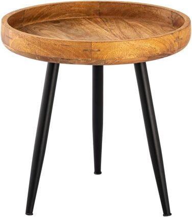 Круглий дерев&39яний журнальний столик, журнальний столик, стіл для вітальні, металеві ніжки, стільниця з масиву дерева, розмір діаметр 40 см - висота 40 см