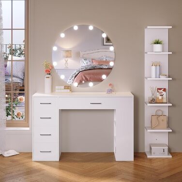 Книжкові полиці SONNI, настінна полиця, 6 полиць, які можна використовувати як настінну або окремостоячу полицю, полиця для книг, журналів, декору, окремостояча полиця в індустріальному стилі для вітальні, кухні, домашнього офісу, біла, 30x24,8x160 см. Бі