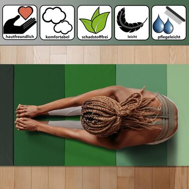 Складаний гімнастичний килимок ALPIDEX, килимок для м&39якої посадки, 185 x 78 x 3,2 см, килимок для вправ для домашнього використання, для дітей та дорослих, зелений