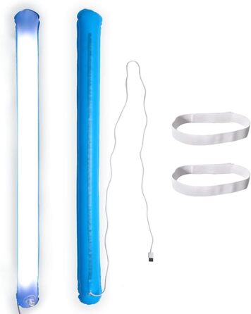 Надувний кемпінговий ліхтар Gonetre - світлодіодна трубка USB-ліхтарик, складний туристичний кемпінговий ліхтарик для нічного освітлення на вулиці (синій)