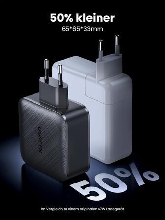 Зарядний пристрій USB C 65 Вт Блок живлення USB C 4 порти GaN Charger PD Зарядний пристрій сумісний з MacBook Pro/Air, iPhone 16/1