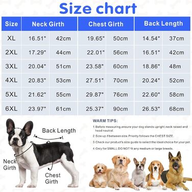 Водонепроникне пальто для собак, тепла зимова куртка, вітрозахисний одяг для домашніх тварин, флісова куртка-комбінезон для собак маленьких, середніх та великих собак, жилет з отвором для шлейки, XL-6XL (Синій, XL) Синій XL