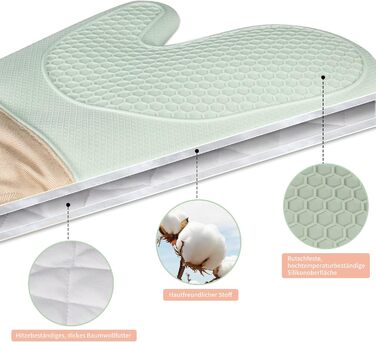 Рукавички для духовки Рукавички для духовки протиковзкі з термостійкими рукавичками для випічки - Набір з 6 кулінарних рукавичок П