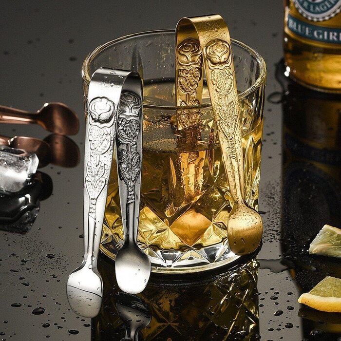 Щипці для льоду з нержавіючої сталі 2 шт. и, рельєфні щипці для цукерок, кондитерські щипці, сервірувальні щипці для їжі, солодощі