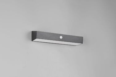 Гібридний сонячний LED-настінний світильник Reality Leuchten R23306102, сріблястий/чорний пластик, 6 Вт, з датчиками руху та освітленості, орієнтаційне світло