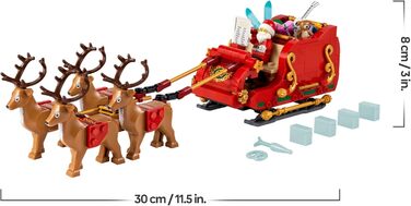 Конструктор LEGO Santa’s Sleigh Set 40499, 343 деталі, сани Санта-Клауса