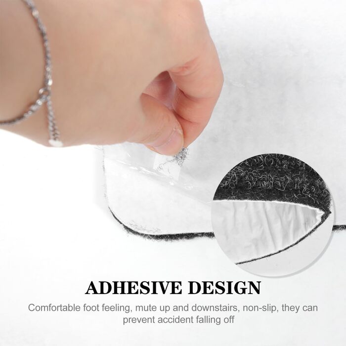 Комплект килимків для сходів із 2 предметів, протиковзкі килимки для сходів, самоклеючі, прямокутний килим для сходів, нековзний килимок для дітей та домашніх тварин (75x20 см)