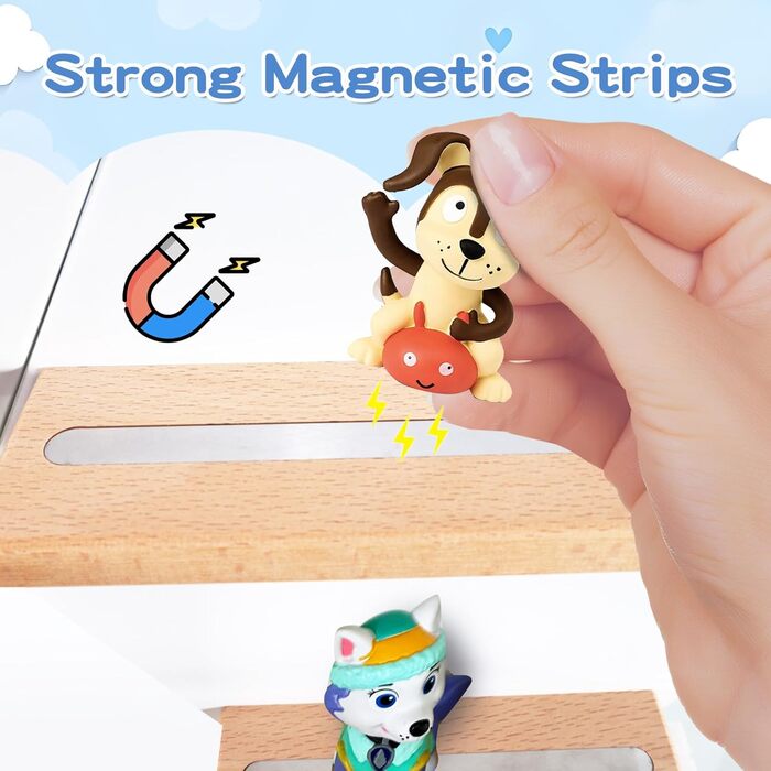 Комплектів магнітних полиць Tonie, шестикутної форми для полиць для зберігання фігурок Toniebox, настінні плаваючі дерев&39яні полиці, сумісні зарядні станції для Toniebox, 1A4B, малі, 5