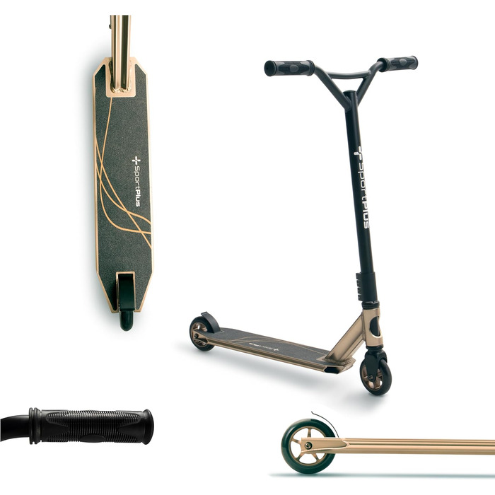 Самокат SportPlus Stunt / Freestyle Scooter Pro, рама з анодованого алюмінію, кулькові підшипники ABEC 9, 4-кратний болтовий затис