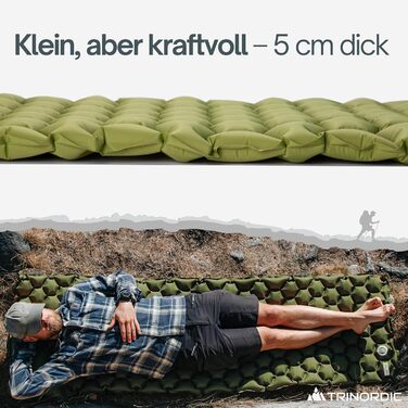 Ультралегкий надувний килимок для сну 550 г невеликий розмір у упаковці, ідеально підходить для піших прогулянок та велопрогулянок