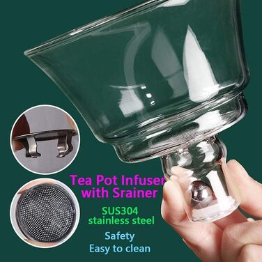 Набір для чаю Ледачий Кунг-Фу RORA зі скляним чайником, магнітним водопроводом, обертовою кришкою та напівавтоматичним механізмом, дерев'яний дизайн