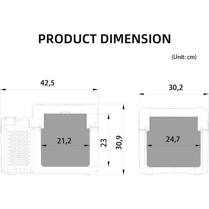 Міні-холодильник електричний компресор автомобільний холодильник кемпінг морозильна камера невеликий портативний для автомобіля, в