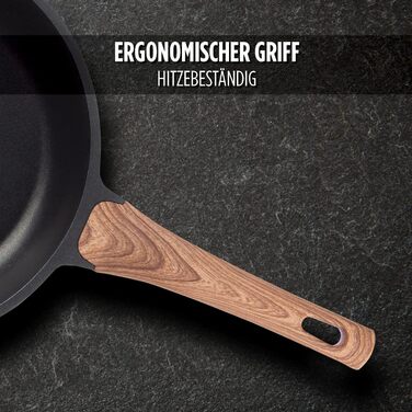 Професійна сковорода ROSMARINO 28 см - Сковорода з покриттям з відмінним розподілом тепла та теплопродуктивністю для індукційних т