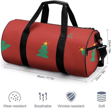 Дорожня сумка-циліндр з графіті-новорічною ялинкою, спортивна сумка для чоловіків та жінок, сумка-мішок, спортивна сумка