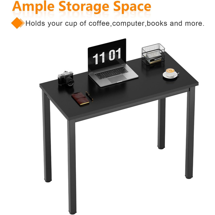 Невеликий комп&39ютерний стіл, стіл для ПК, офісний стіл, дитячий стіл, ігровий стіл, невелике робоче місце для домашнього офісу (Чорний, 80x40см) Чорний 80x40см