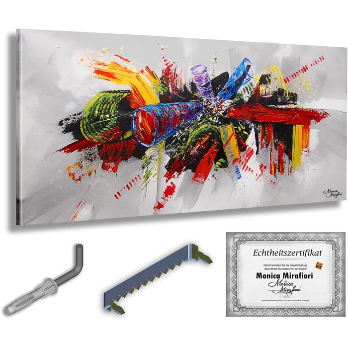 Моніка Мірафьорі I 100 РУЧНИЙ РОЗПИС I Картина Парадокс 140х70см Картина Ручний розпис Акриловий живопис Дуже великий акриловий жи