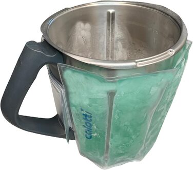 Ваш охолоджуючий рукав для міксерної чаші Thermomix TM6, TM5 і TM31. Просто зачепіть і закрутіть навколо миски для змішування та остудіть. Тримає миску для змішування в прохолоді протягом години. TM5, TM6 і TM31 Монетний двір