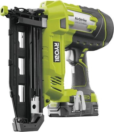 Акумуляторний цвяходер Ryobi R18N16G-0 (без акумулятора, зі світлодіодним підсвічуванням, затискачем для ременя, одноразовим і без
