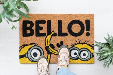 Килимок Grupo Erik Coconut Mat Minions - Килимок для вловлювання бруду 40x60 см - Забавний килимок для дверей - Килимок для дверей в приміщенні