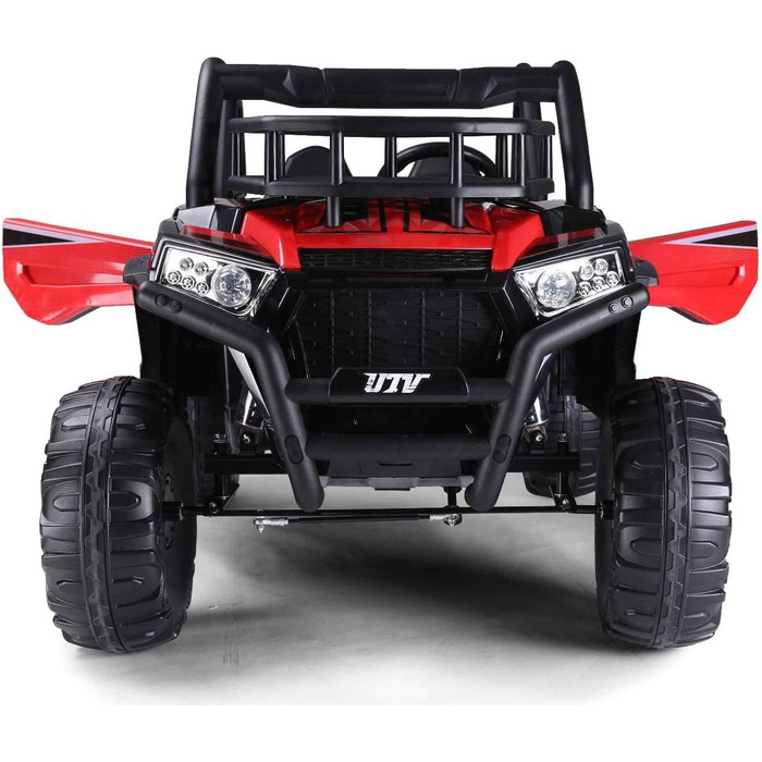 Дитячий електромобіль RIRICAR 24V UTV, червоний, електромобіль для дітей 2-х місцевий з пультом дистанційного керування 2.4 ГГц, д