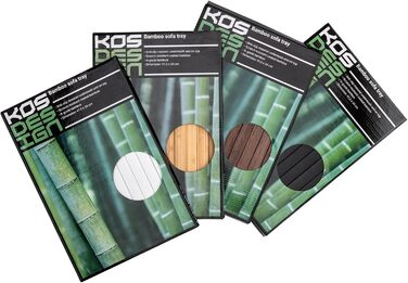 Бамбуковий піднос для дивана для підлокітників - Протиковзкий, гнучкий диванний столик для всіх підлокітників - Міцний журнальний столик з елегантним дизайном, натуральний колір, підходить для будь-якого інтер&39єру (білий)