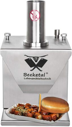 Професійний різак Beeketal 'CSB-3E Professional Gastro Currywurst електричний з регулюванням товщини різання від 5-30 мм, корпус ковбасної нарізки та ніж з нержавіючої сталі, двигун 135 Вт (не обслуговується)