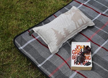 Подушка для сауни, Улюблена подушка, Дорожня подушка Дизайн Лось, бежевий/білий Розміри 40 x 22 см, Льон/Бавовна Не містить шкідливих речовин, сертифікована Oeko-Tex Standard 100 Зроблено у Фінляндії, 1