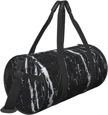 Містка дорожня сумка в мармуровому дизайні (чорно-білий), водонепроникна спортивна сумка для басейну
