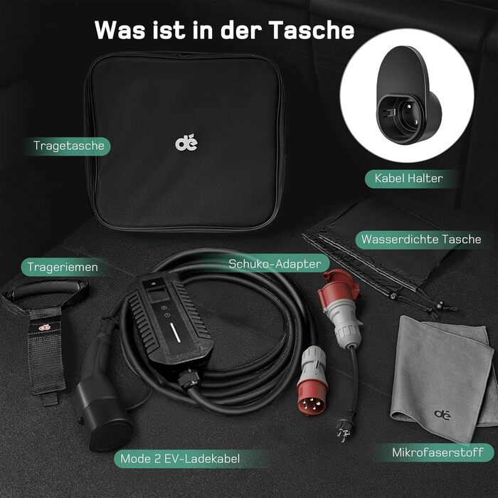 М 3-фазний 6-16A d Зарядний кабель CEE 16A до типу 2 з регульованою потужністю зарядки для портативної зарядної станції для електр