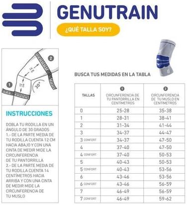 Бандаж для колінного суглоба Bauerfeind GenuTrain, м'який, колінна чашечка, бандаж для колінного суглоба (Розмір 0, титан)