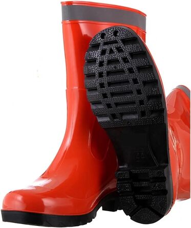 Чоловічі гумові чоботи з ПВХ, заввишки до литки, водонепроникні, безшовні, нековзні, м&39які, для використання на вулиці, гумові чоботи для дорослих, розмір 42 EU, помаранчеві