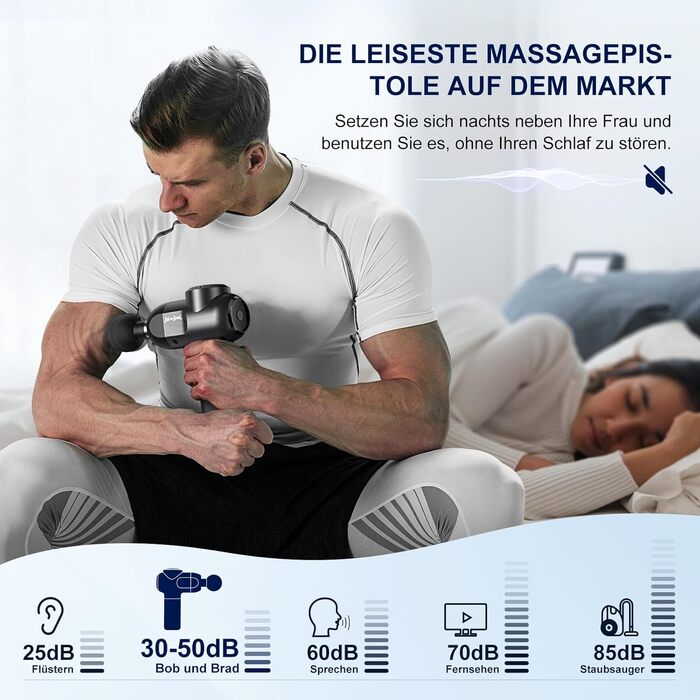 З 5 швидкостями та 5 головками для Home Office Workout Recovery Pain Relief, Чудовий подарунок, чорний, 2 Massage Gun, Deep Tissue Massage Gun, Muscle Massager