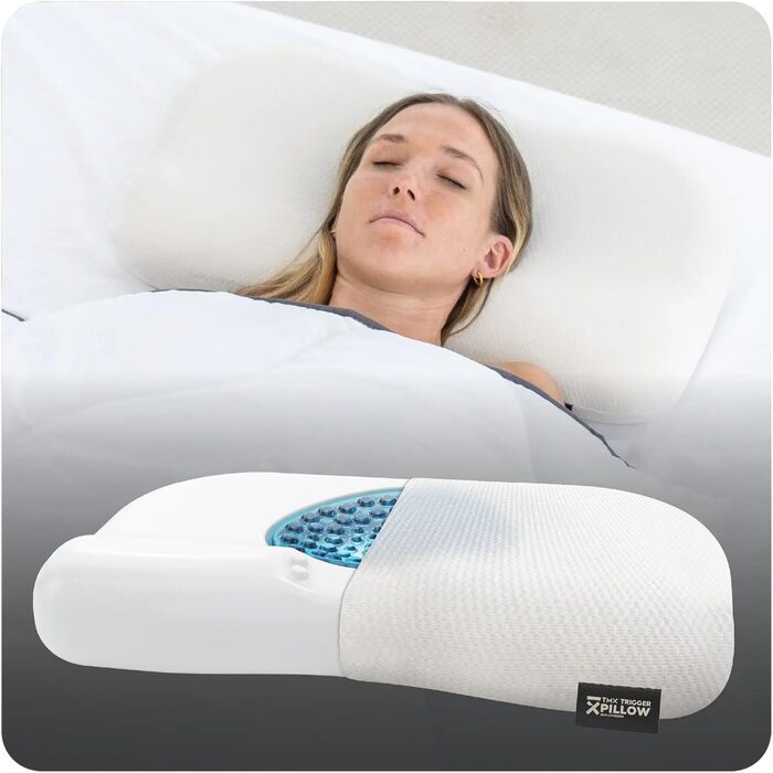 Подушка для підтримки шиї преміум-класу TMX Trigger Pillow Функція легкого охолодження М&39яка стимуляція тригерних точок Ортопедично-терапевтична ергономіка Підходить для всіх положень сну Стандарт Oeko-TEX 100, клас 1