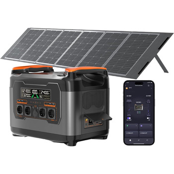 Портативна електростанція NECESPOW із сонячною панеллю 400 Вт, балконна електростанція з накопичувачем S2400, 2047,5 Втгод/змінний струм 2400 Вт (пікова потужність 4000 Вт), універсальний накопичувач енергії з мікроінвертором, сонячний генератор для домаш