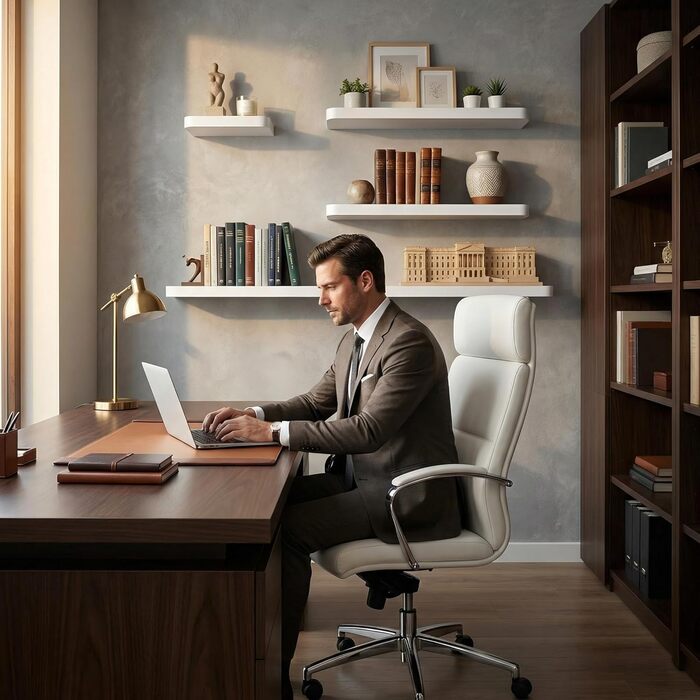 Настінна книжкова полиця - 80x24 см - Плаваюча полиця - Підвісна полиця - Полиця для полиць - Біла - Кухонна полиця - Дитяча книжкова полиця - Декор для вітальні - Полиця для спецій, біла, 80x24