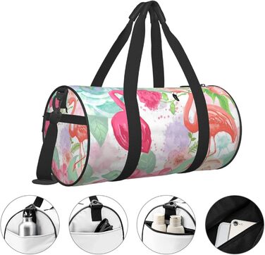 Дорожня сумка-циліндр з квітковим візерунком, спортивна сумка для чоловіків та жінок, сумка-мішок, спортивна сумка