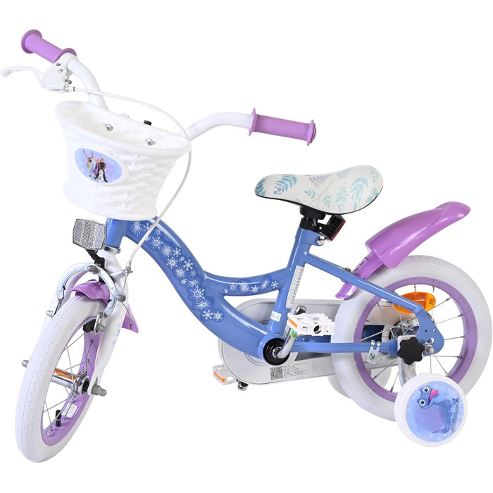 Дитячий велосипед Volare Frozen 12 дюймів для дітей, з додатковими колесами