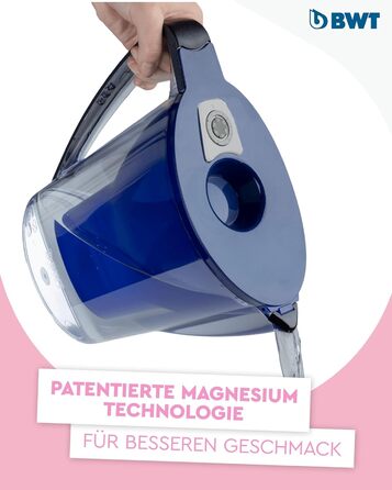 Включає фільтр з 1 картриджем магнієвого фільтра Фільтр для води питної води Фільтри від накипу, хлору, свинцю та міді, темно-сині